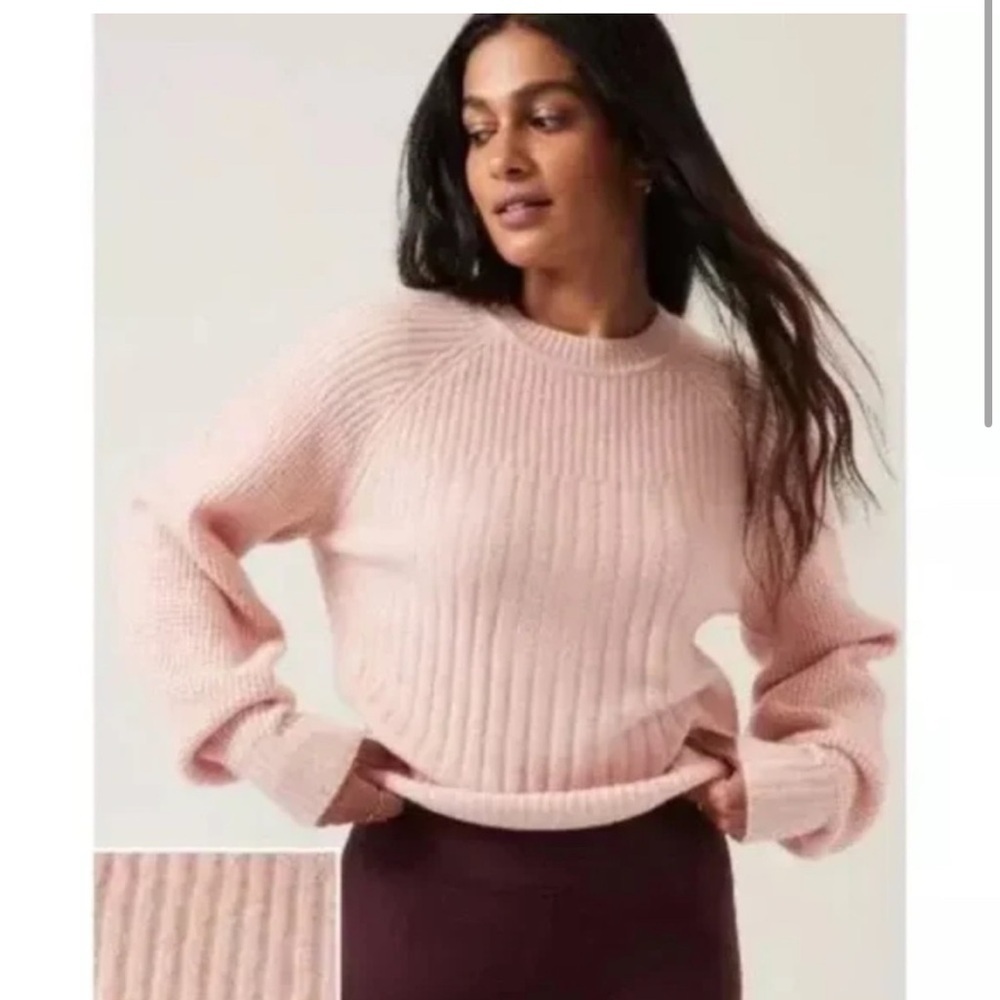 Athleta Layover Crew Sweater | Orchid Pink Size Small - Picture 3 of 10